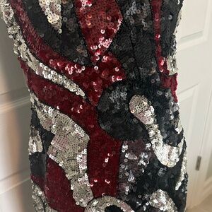 Sequin multi~color FASHION Talk Sequin Black, Silver, Red vintage
Prom✨